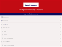 Tablet Screenshot of haddockinsurance.com